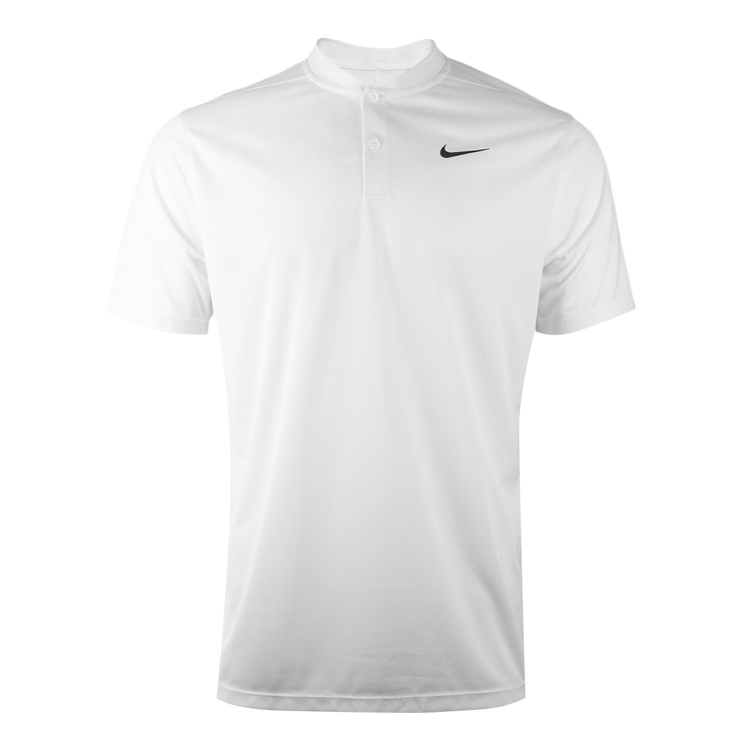 Mens nike collarless sales golf shirt